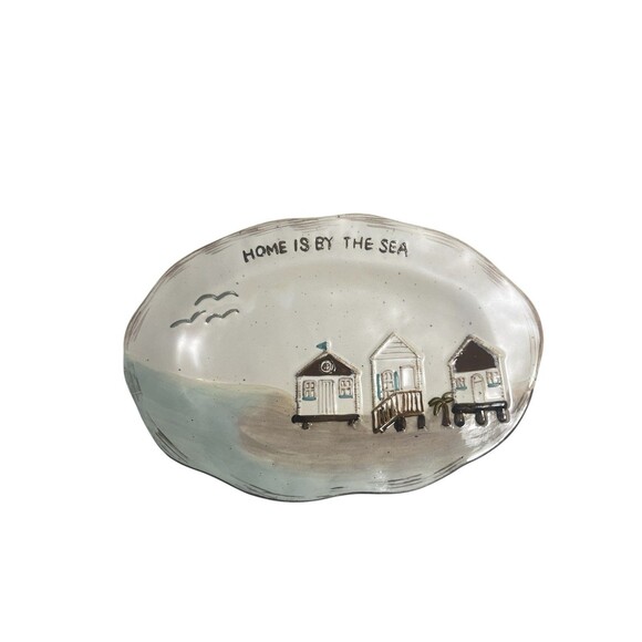 MUD PIE Home Is By The Sea Plate Plate Stoneware New In Box 5 1/2” x 8 1/4” - Picture 11 of 12